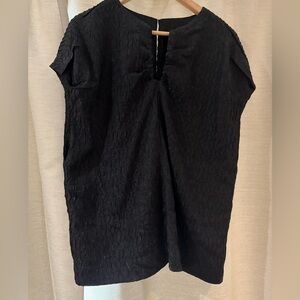 Donna Karan black Textured top